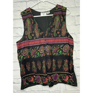Vintage 90s Spellbound paisley/floral print Vest size L.